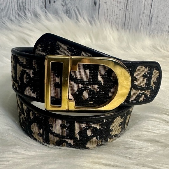 CHRISTIAN DIOR vintage oblique belt in black - Picture 5 of 16